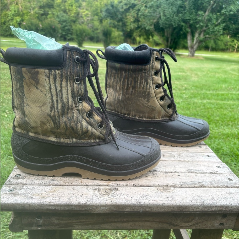 Aspen Sport Outdoor Original 3476449 Camo Duck Water Boot Thinsulate Mens Size 9